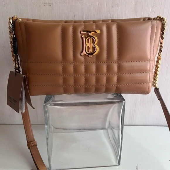 BURBERRY Small Lola Quilted Leather Shoulder Bag- Marple Brown - Picture 3 of 13